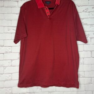 Burberry Striped Golf Polo Shirt – Red | Made in Italy -Sz Large
